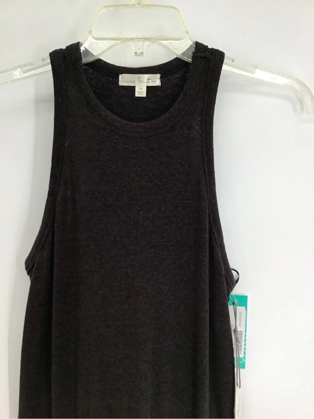 Nine Britton NWT Diane French Terry Racerback Dress Resort Black Size XS